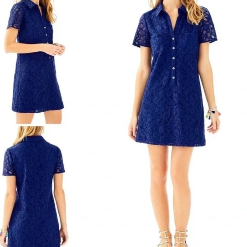NWOT LILLY PULITZER NELLE LACE POLO DRES